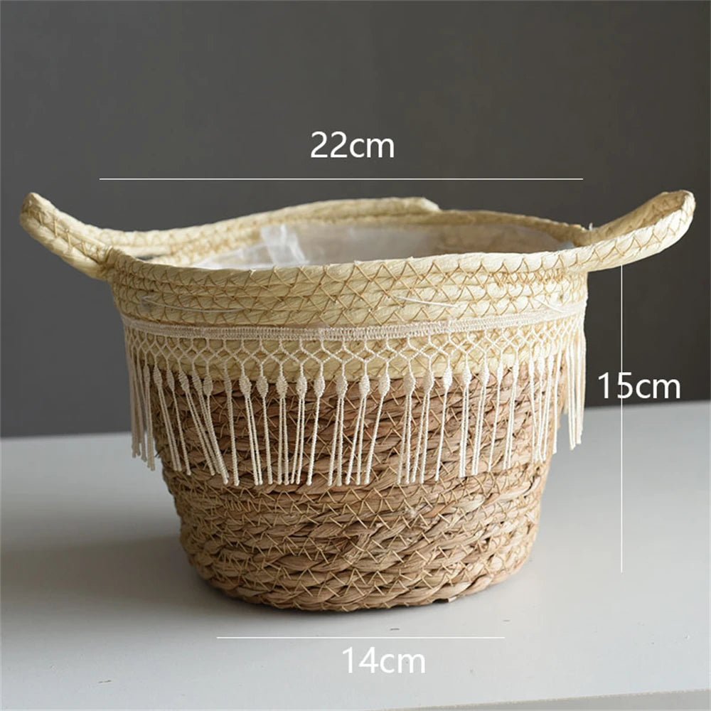 Cache pot en osier | EdwinWickerPotâą - SC Jardin
