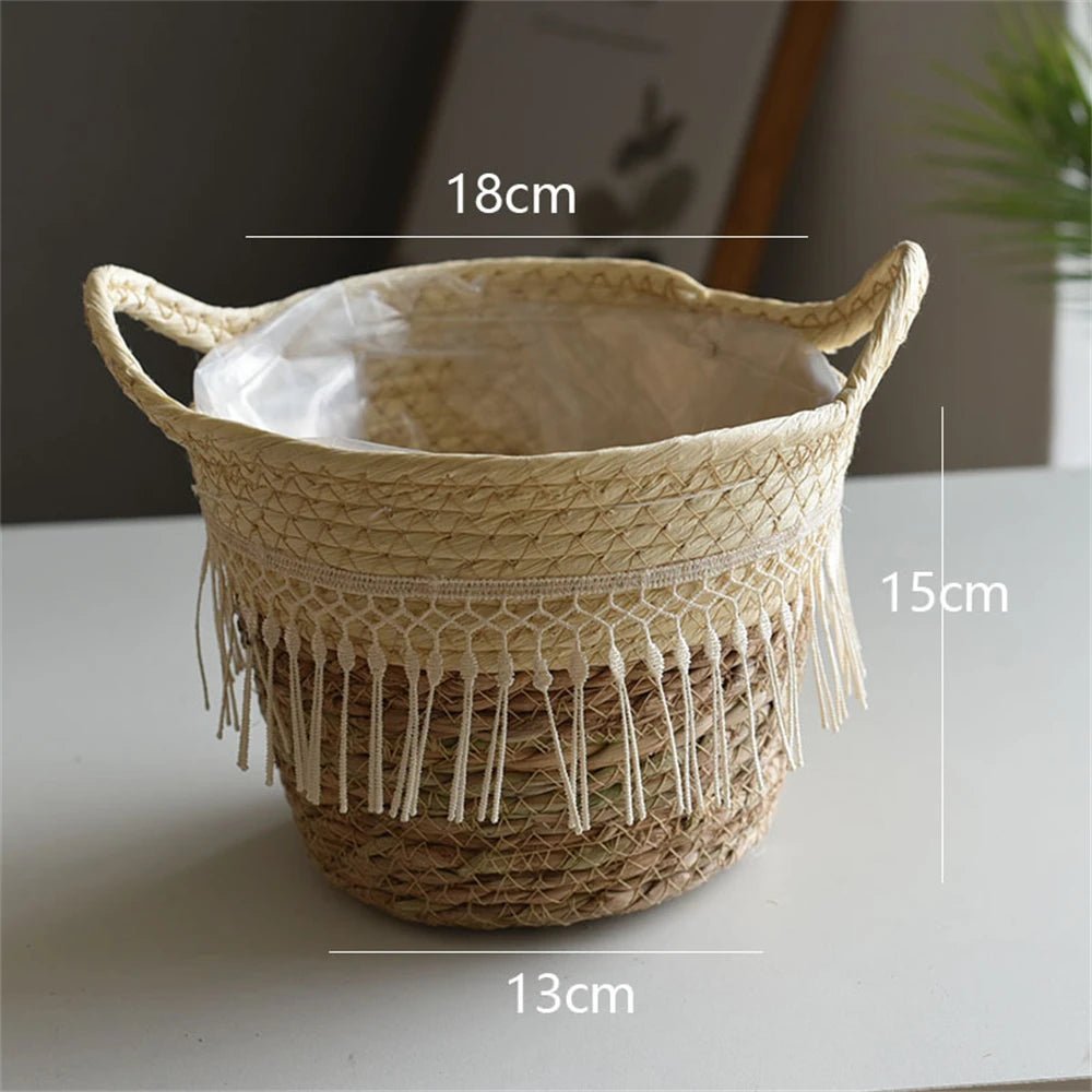 Cache pot en osier | EdwinWickerPot™ - SC Jardin