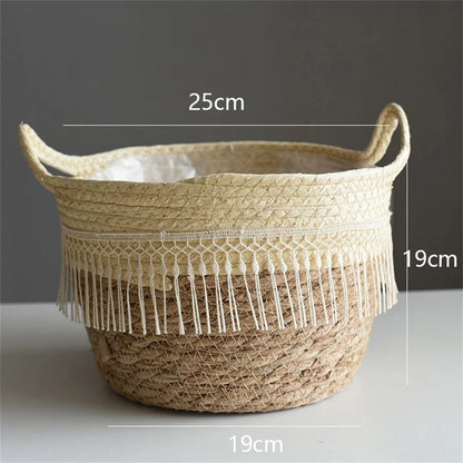 Cache pot en osier | EdwinWickerPot™ - SC Jardin