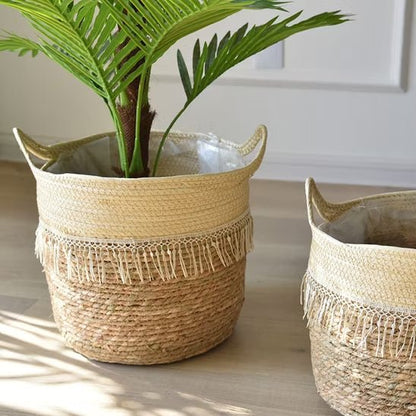 Cache pot en osier | EdwinWickerPot™ - SC Jardin