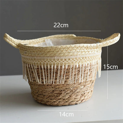Cache pot en osier | EdwinWickerPot™ - SC Jardin