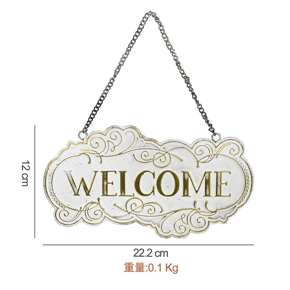 Plaque de porte | WelcomeWhiteandBlue™ - SC Jardin