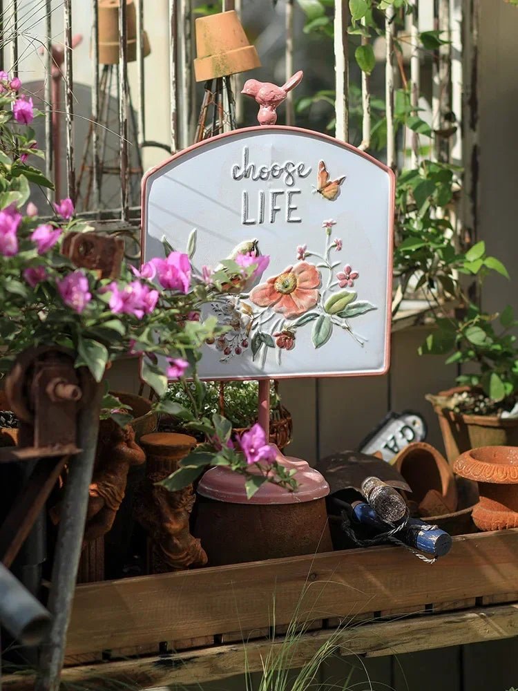 Plaque en métal | PinkBirdy™ - SC Jardin