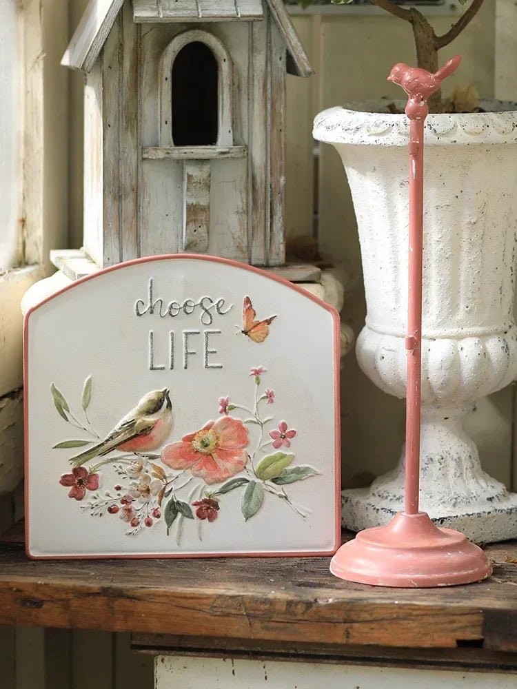 Plaque en métal | PinkBirdy™ - SC Jardin