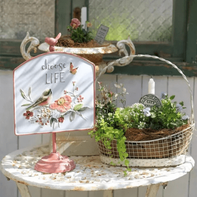 Plaque en métal | PinkBirdy™ - SC Jardin